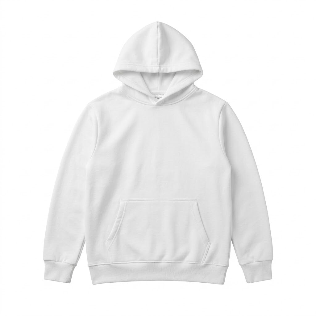 Hanorac unisex cu glugă, culoare ivory (alb lăptos), 100% bumbac cu interior flaușat – UNITON